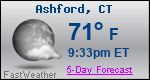 Weather Forecast for Ashford, CT