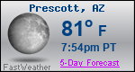 Weather Forecast for Prescott, AZ