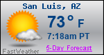 Weather Forecast for San Luis, AZ