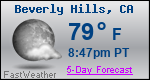 Weather Forecast for Beverly Hills, CA