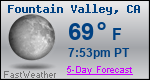 Weather Forecast for Fountain Valley, CA