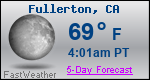 Weather Forecast for Fullerton, CA