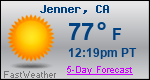 Weather Forecast for Jenner, CA