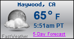 Weather Forecast for Maywood, CA
