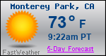 Weather Forecast for Monterey Park, CA