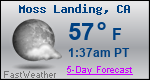 Weather Forecast for Moss Landing, CA