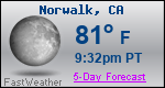 Weather Forecast for Norwalk, CA