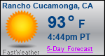 Weather Forecast for Rancho Cucamonga, CA