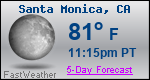 Weather Forecast for Santa Monica, CA