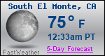 Weather Forecast for South El Monte, CA