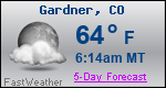 Weather Forecast for Gardner, CO
