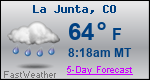 Weather Forecast for La Junta, CO