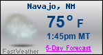 Weather Forecast for Navajo, NM