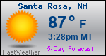 Weather Forecast for Santa Rosa, NM