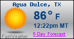 Weather Forecast for Agua Dulce, TX