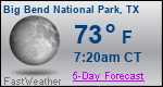 Weather Forecast for Big Bend National Park, TX