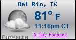 Weather Forecast for Del Rio, TX