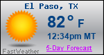 Weather Forecast for El Paso, TX