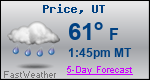 Weather Forecast for Price, UT