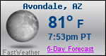 Weather Forecast for Avondale, AZ