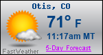 Weather Forecast for Otis, CO