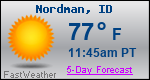 Weather Forecast for Nordman, ID