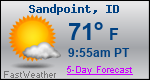 Weather Forecast for Sandpoint, ID