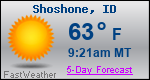 Weather Forecast for Shoshone, ID