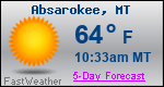 Weather Forecast for Absarokee, MT