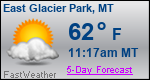 Weather Forecast for East Glacier Park, MT