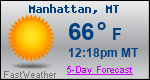 Weather Forecast for Manhattan, MT