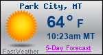 Weather Forecast for Park City, MT
