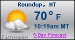 Weather Forecast for Roundup, MT