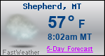 Weather Forecast for Shepherd, MT