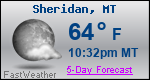 Weather Forecast for Sheridan, MT