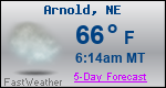 Weather Forecast for Arnold, NE