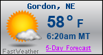 Weather Forecast for Gordon, NE