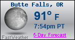Weather Forecast for Butte Falls, OR