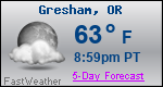 Weather Forecast for Gresham, OR