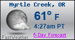 Weather Forecast for Myrtle Creek, OR