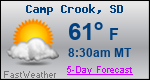 Weather Forecast for Camp Crook, SD