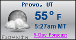 Weather Forecast for Provo, UT