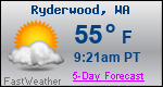 Weather Forecast for Ryderwood, WA
