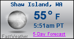 Weather Forecast for Shaw Island, WA