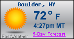 Weather Forecast for Boulder, WY