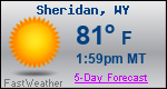 Weather Forecast for Sheridan, WY