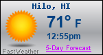 Weather Forecast for Hilo, HI