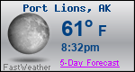 Weather Forecast for Port Lions, AK