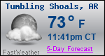 Weather Forecast for Tumbling Shoals, AR