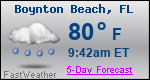 Weather Forecast for Boynton Beach, FL